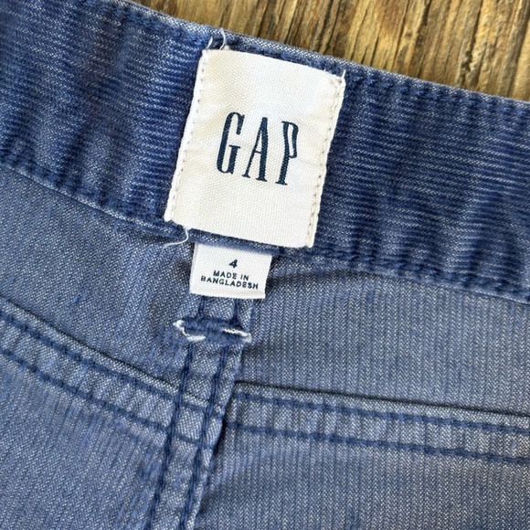 GAP Corduroy Shorts Women’s 4 Ocean Blue Frayed Hem Mid Rise Stretch 3.5” Inseam - Picture 9 of 12